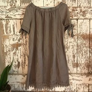 Italian made linen dress size L perfect condition